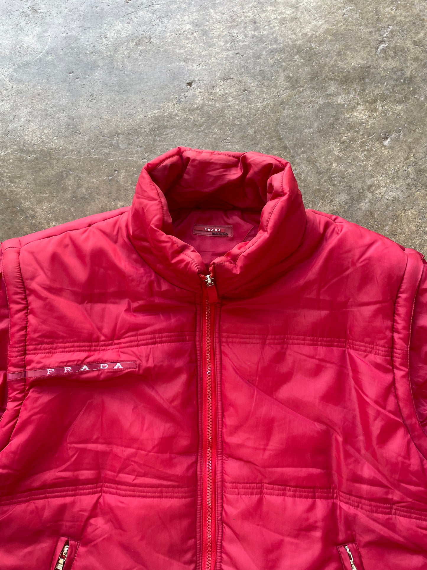 Prada RARE Red Jacket & Vest - L