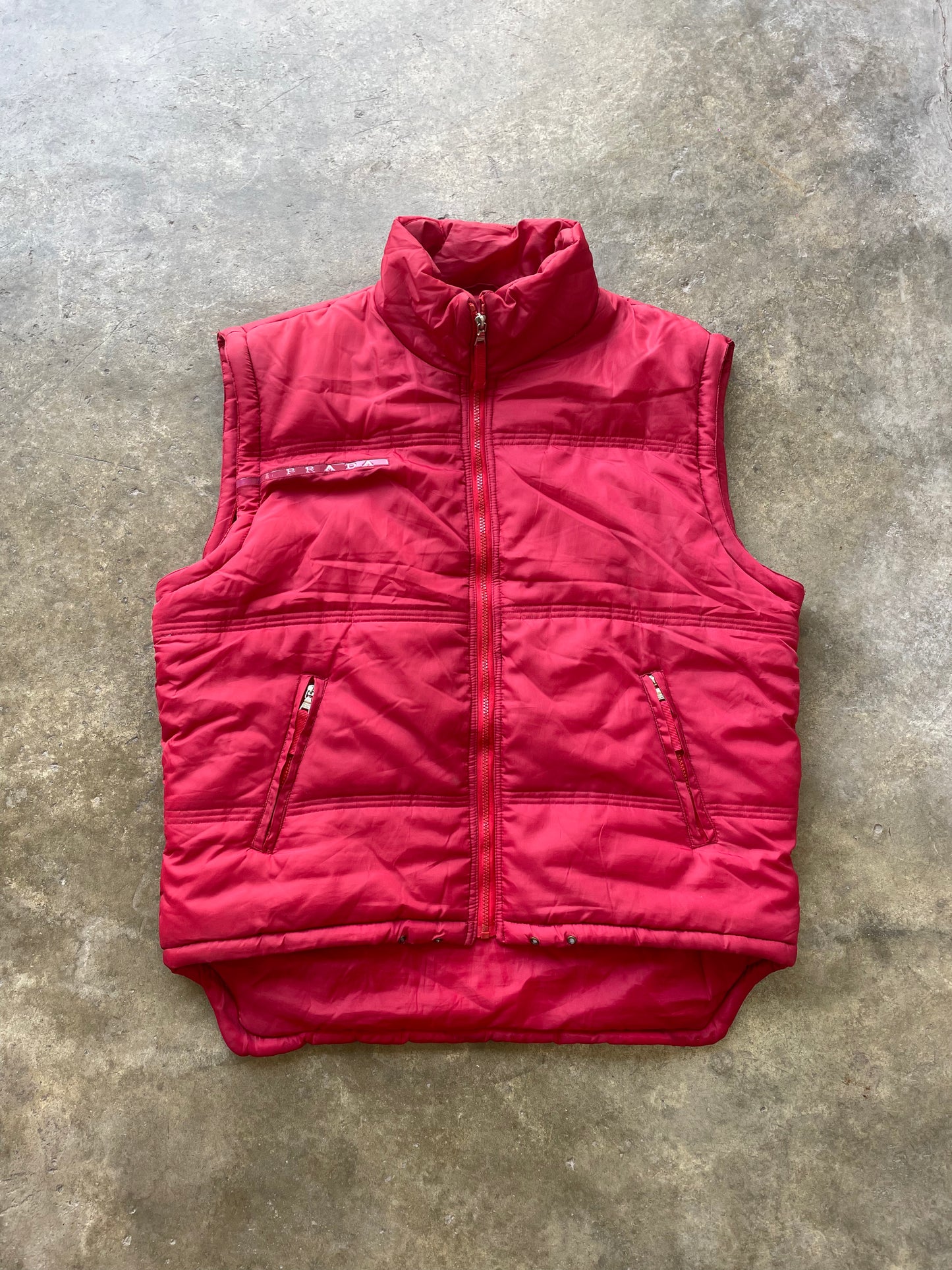 Prada RARE Red Jacket & Vest - L