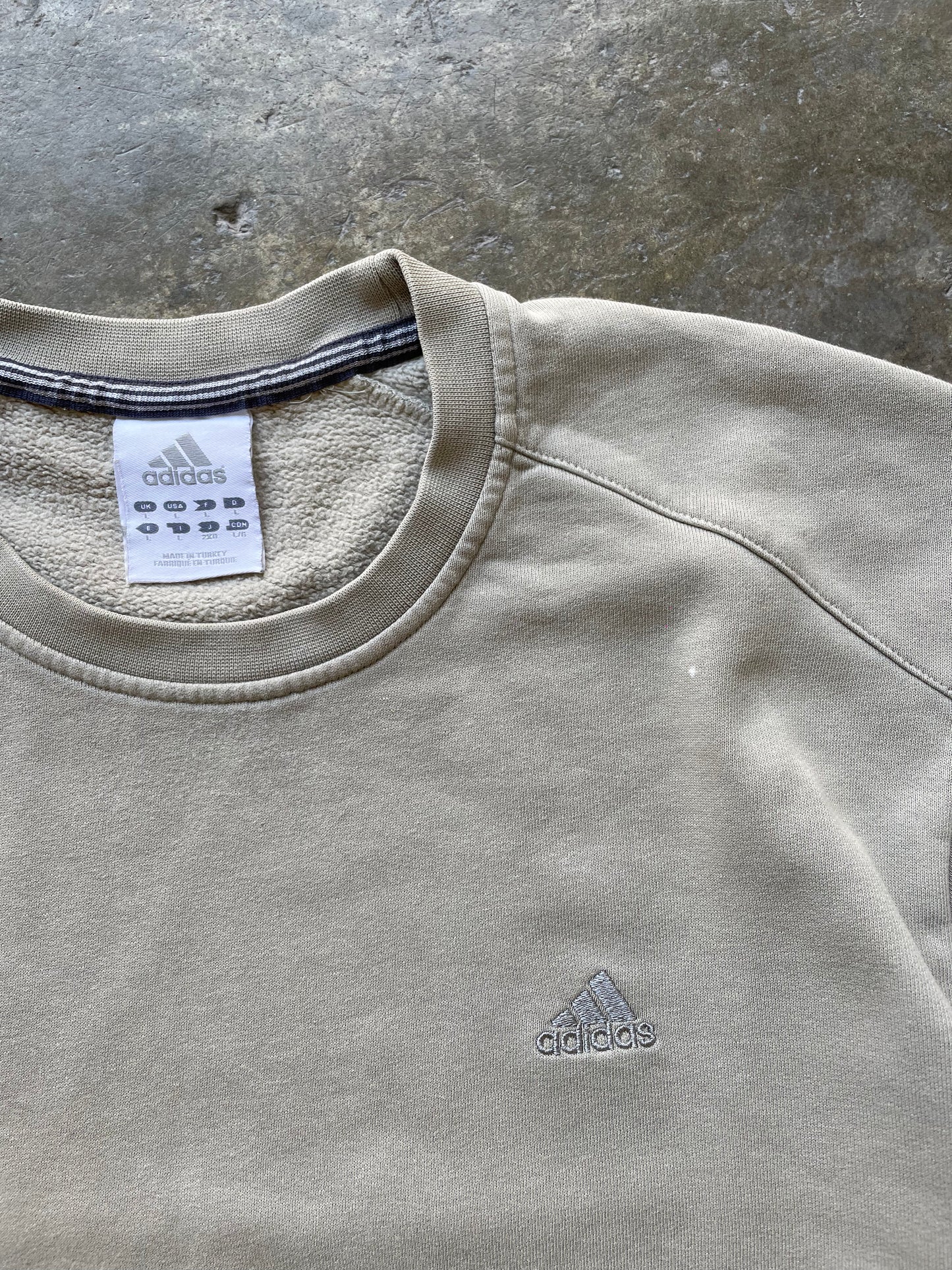 Adidas Vintage Olive Green Crewneck - L