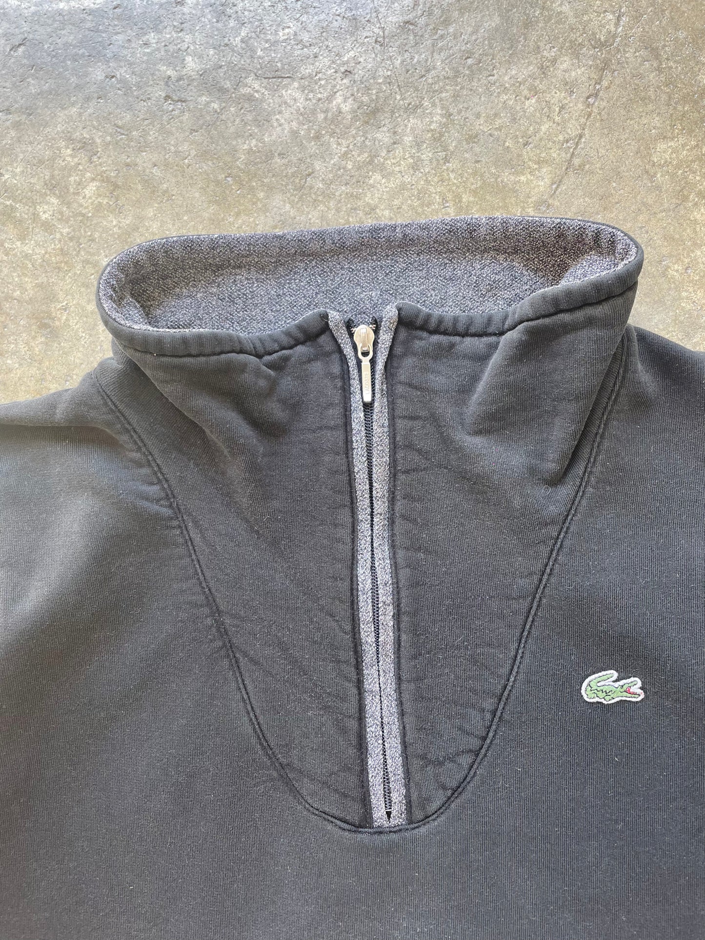 Lacoste Vintage Black Quarter Zip - L