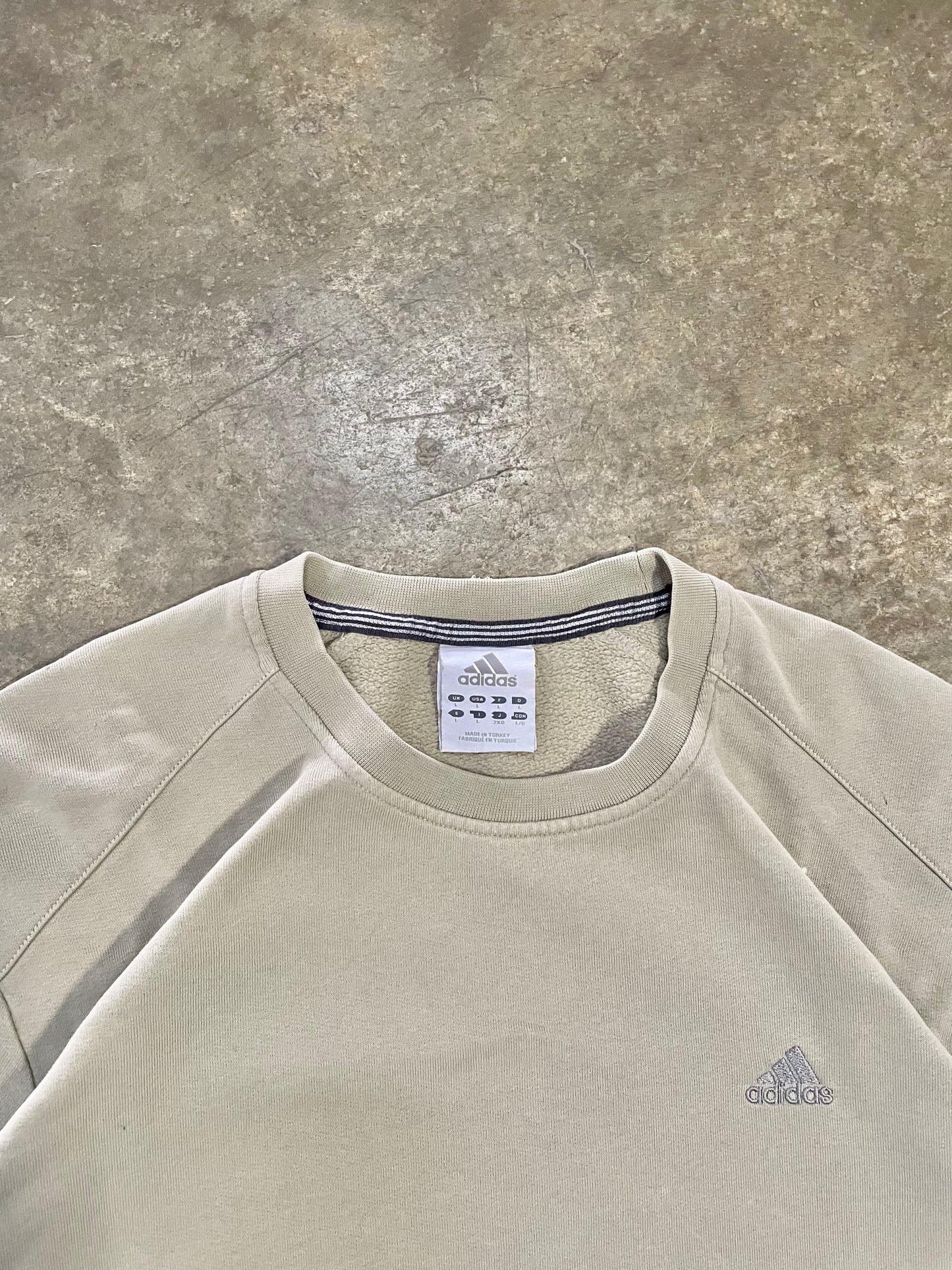 Adidas Vintage Olive Green Crewneck - L