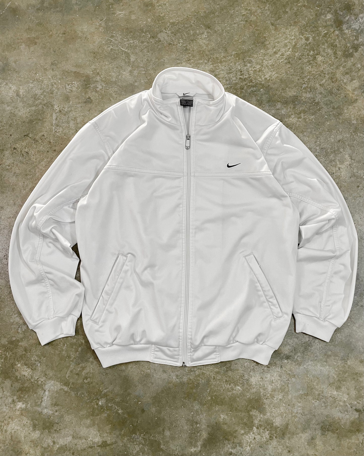 Nike Vintage White & Black Track Jacket - M