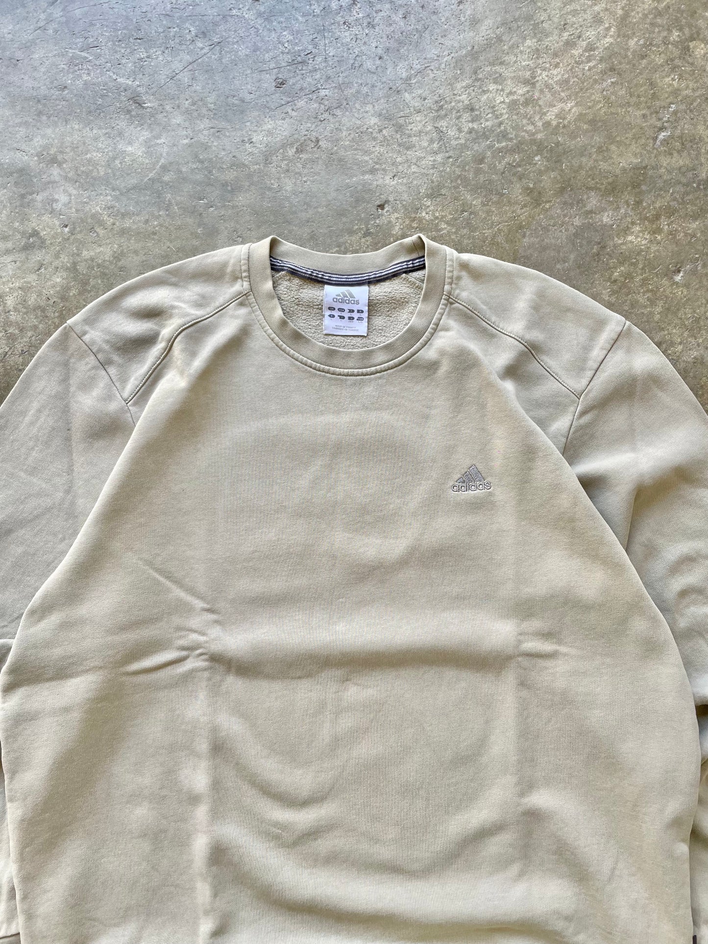 Adidas Vintage Olive Green Crewneck - L