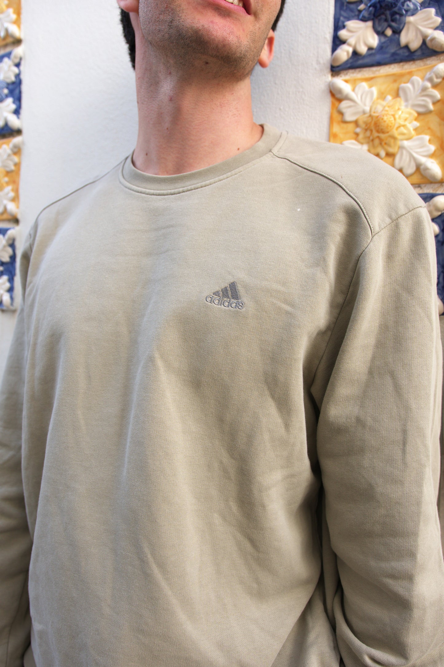 Adidas Vintage Olive Green Crewneck - L