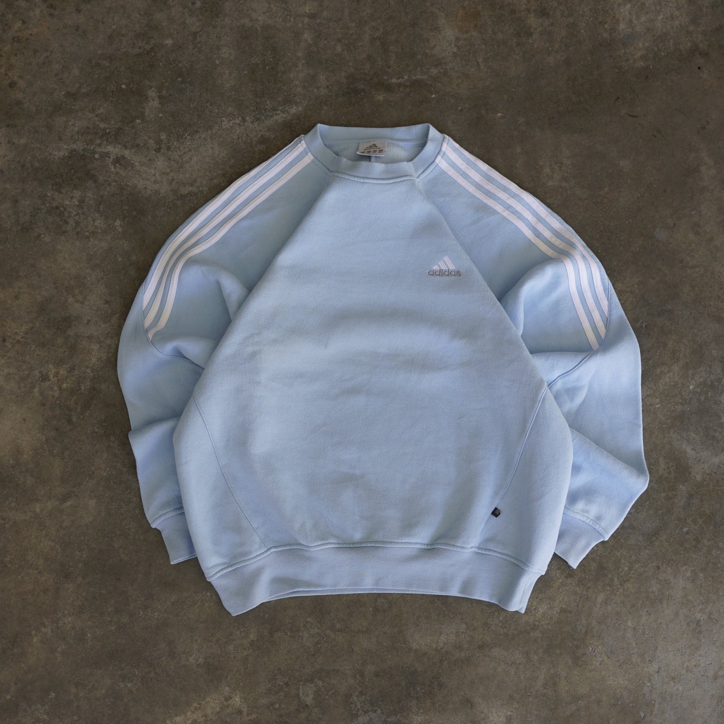 Vintage Adidas Baby Blue Crewneck - M