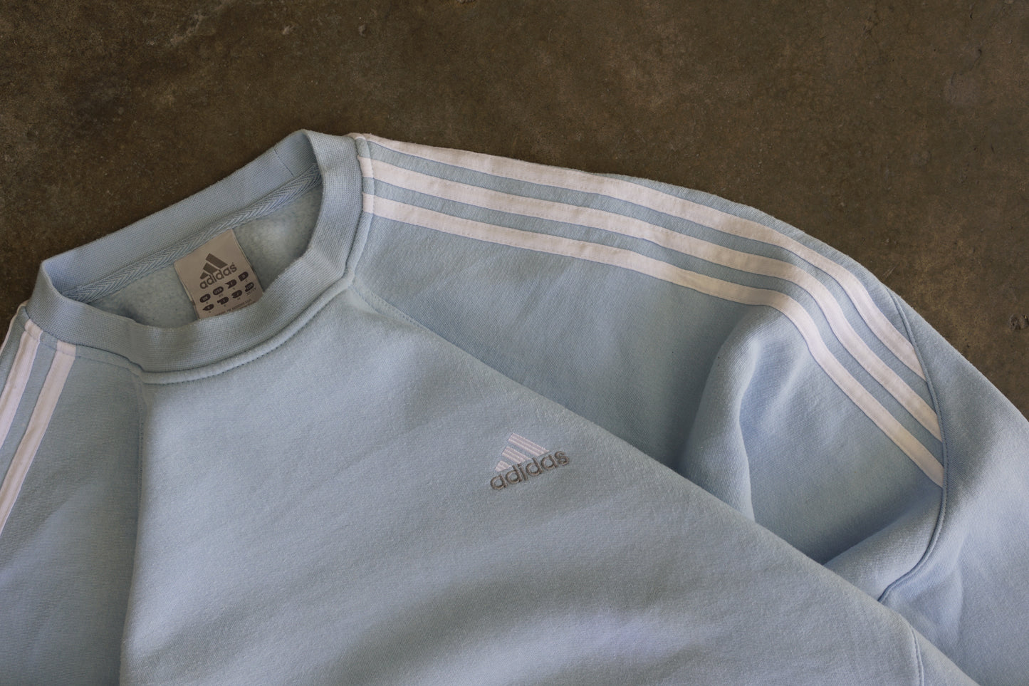 Vintage Adidas Baby Blue Crewneck - M