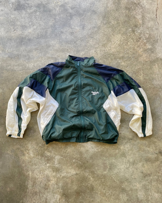Reebok Vintage Blue/White/Green Track Jacket - L