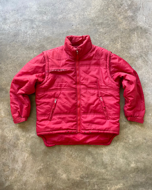 Prada RARE Red Jacket & Vest - L