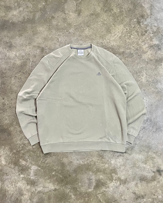 Adidas Vintage Olive Green Crewneck - L