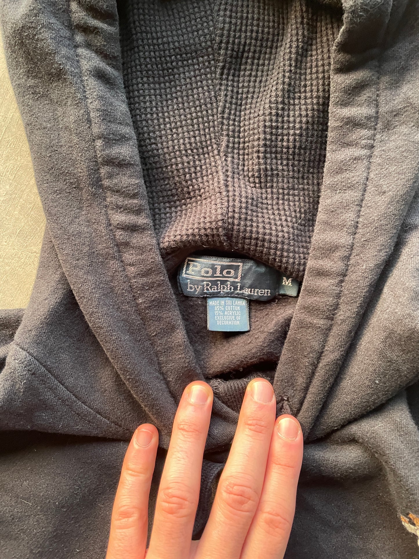 Ralph Lauren Polo Bear Vintage Black Hoodie - M