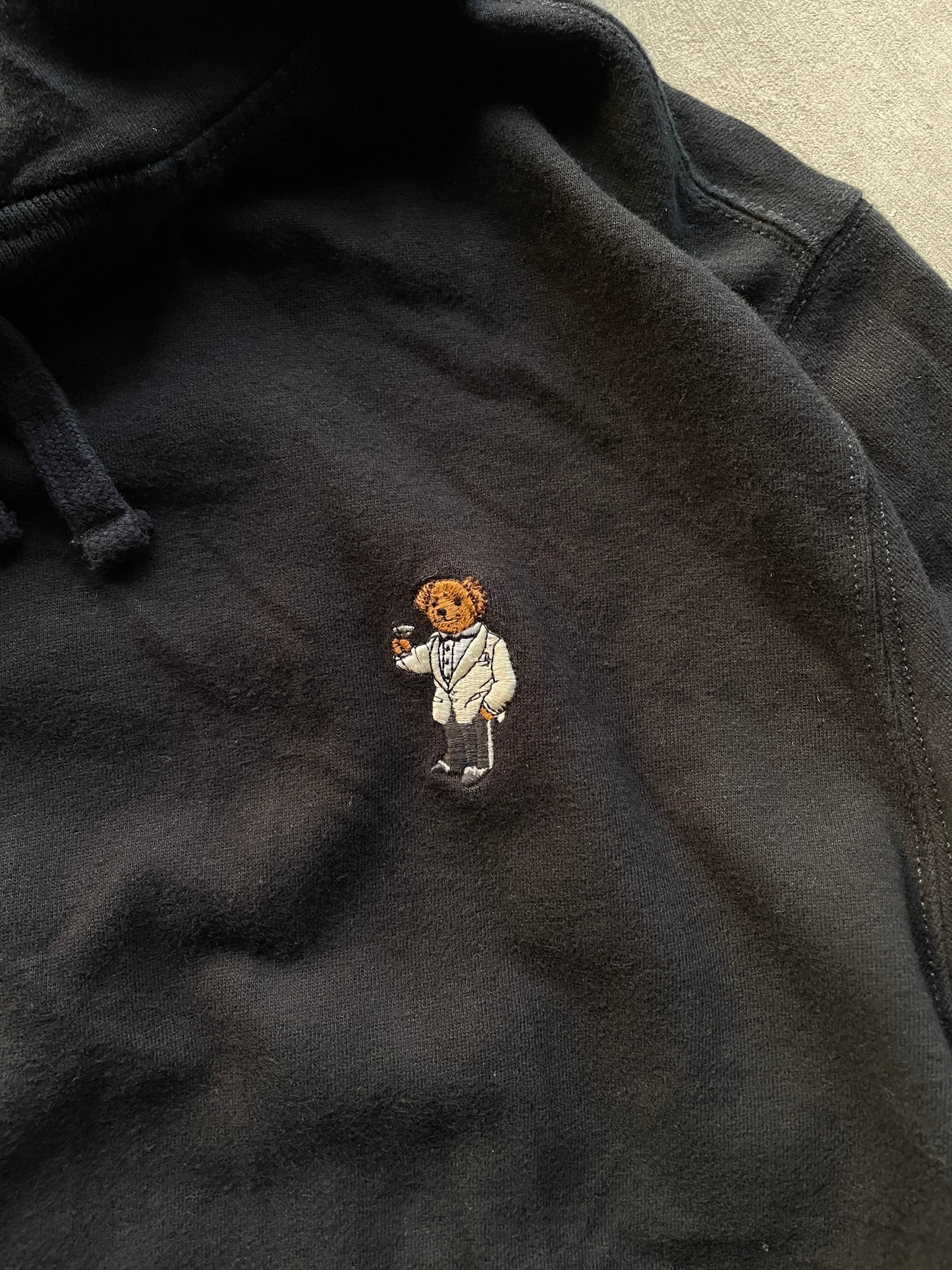 Ralph Lauren Polo Bear Vintage Black Hoodie - M