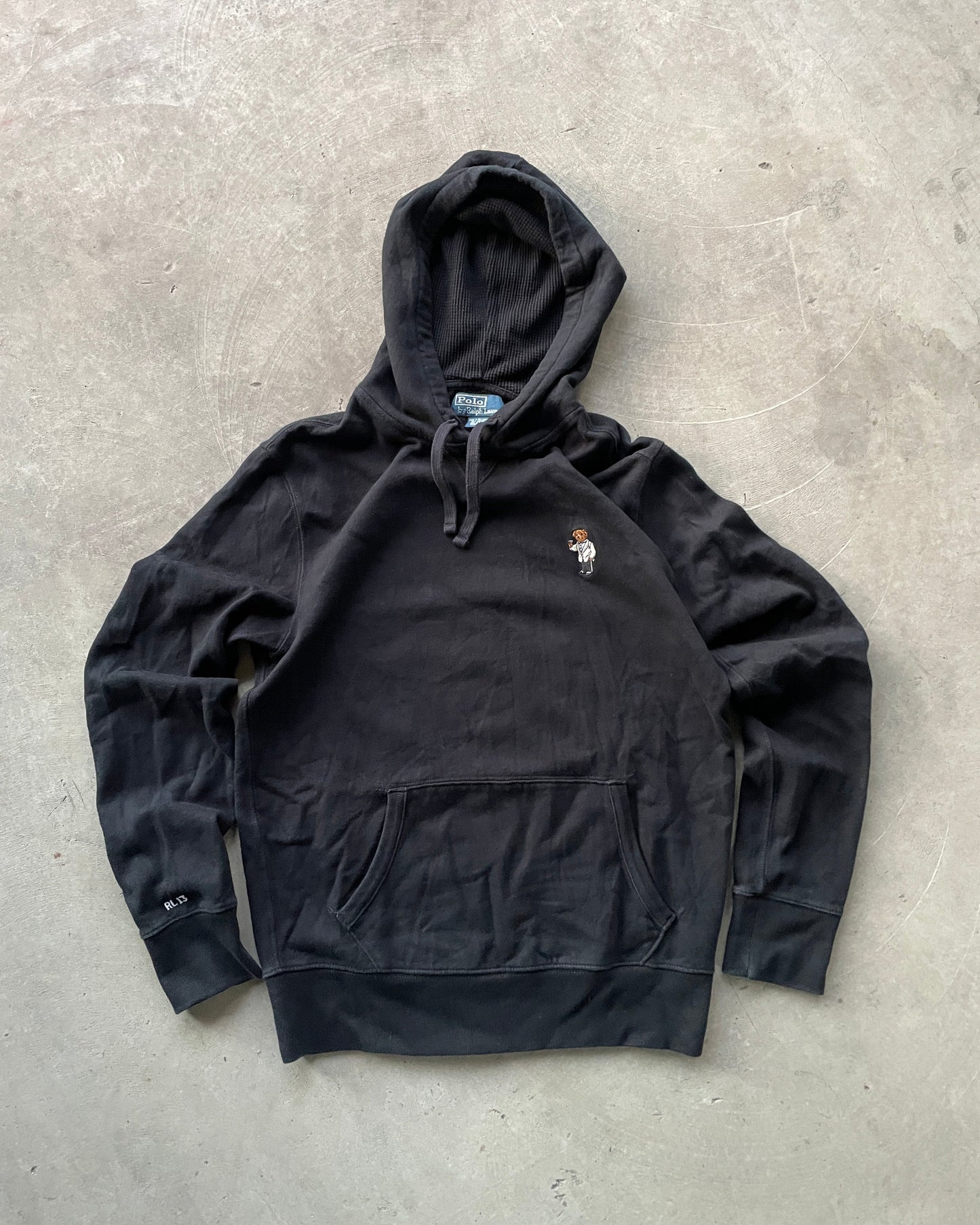 Ralph Lauren Polo Bear Vintage Black Hoodie - M