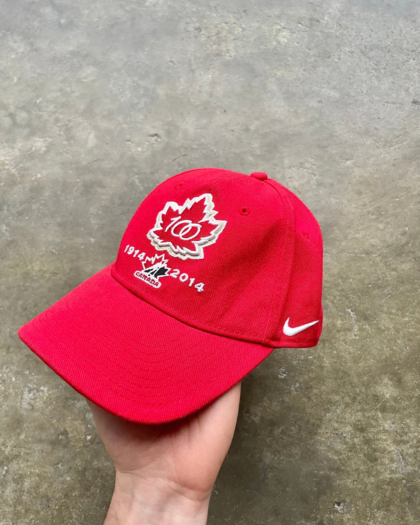 Nike X Canada Hockey Team 100years anniversary Red Hat