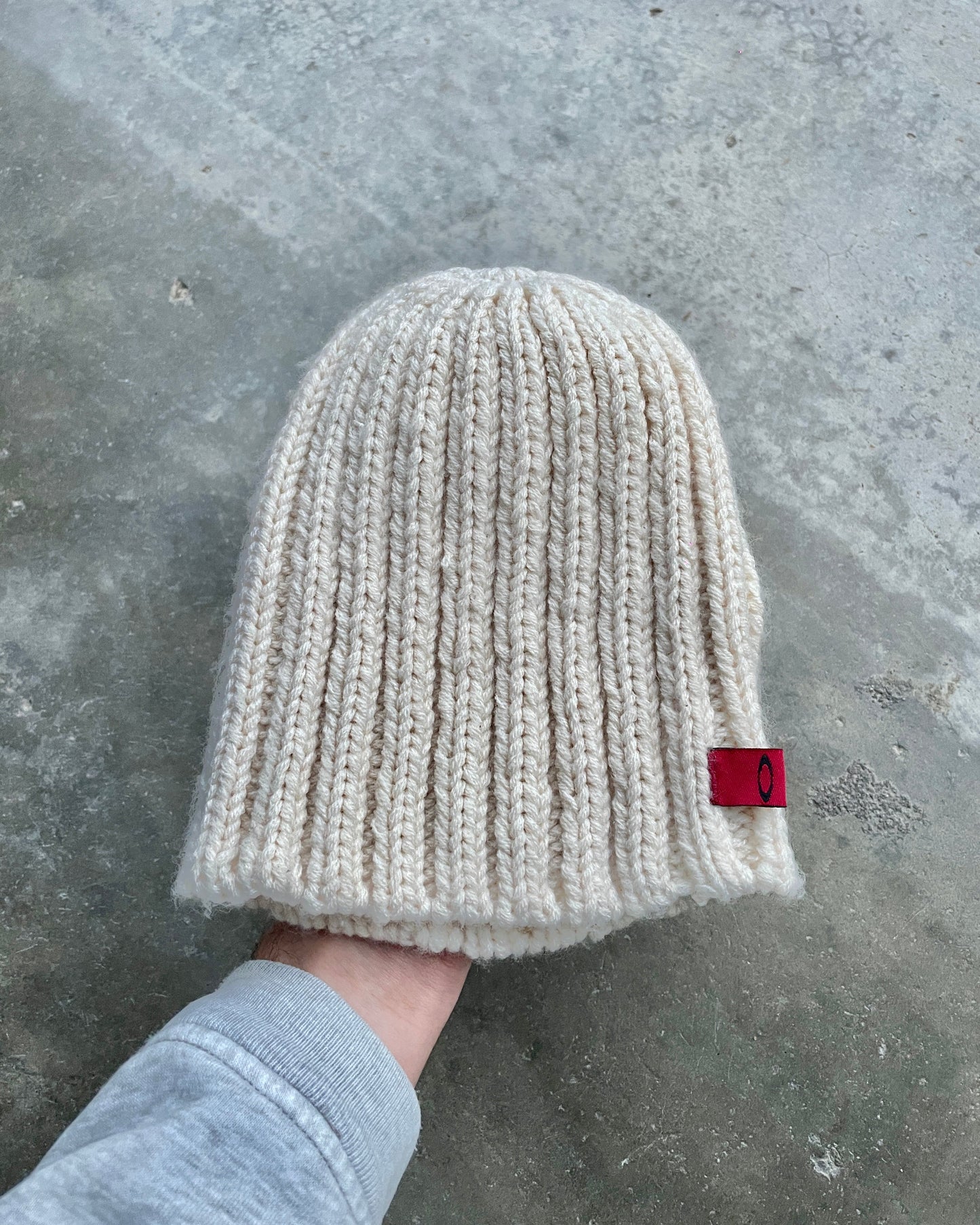 Oakley White Knited Beanie